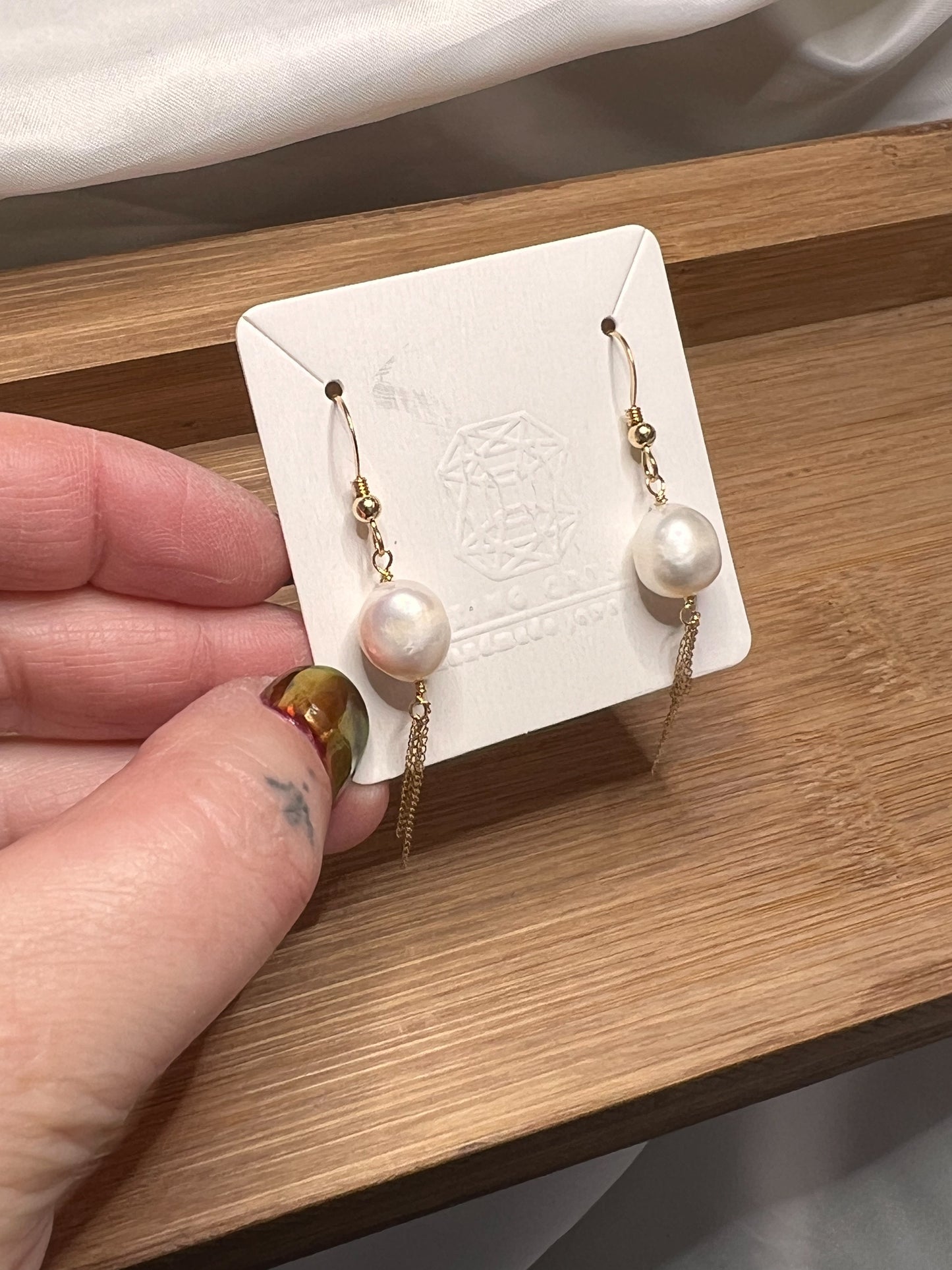 Fresh Water Pearl 14K Earrings