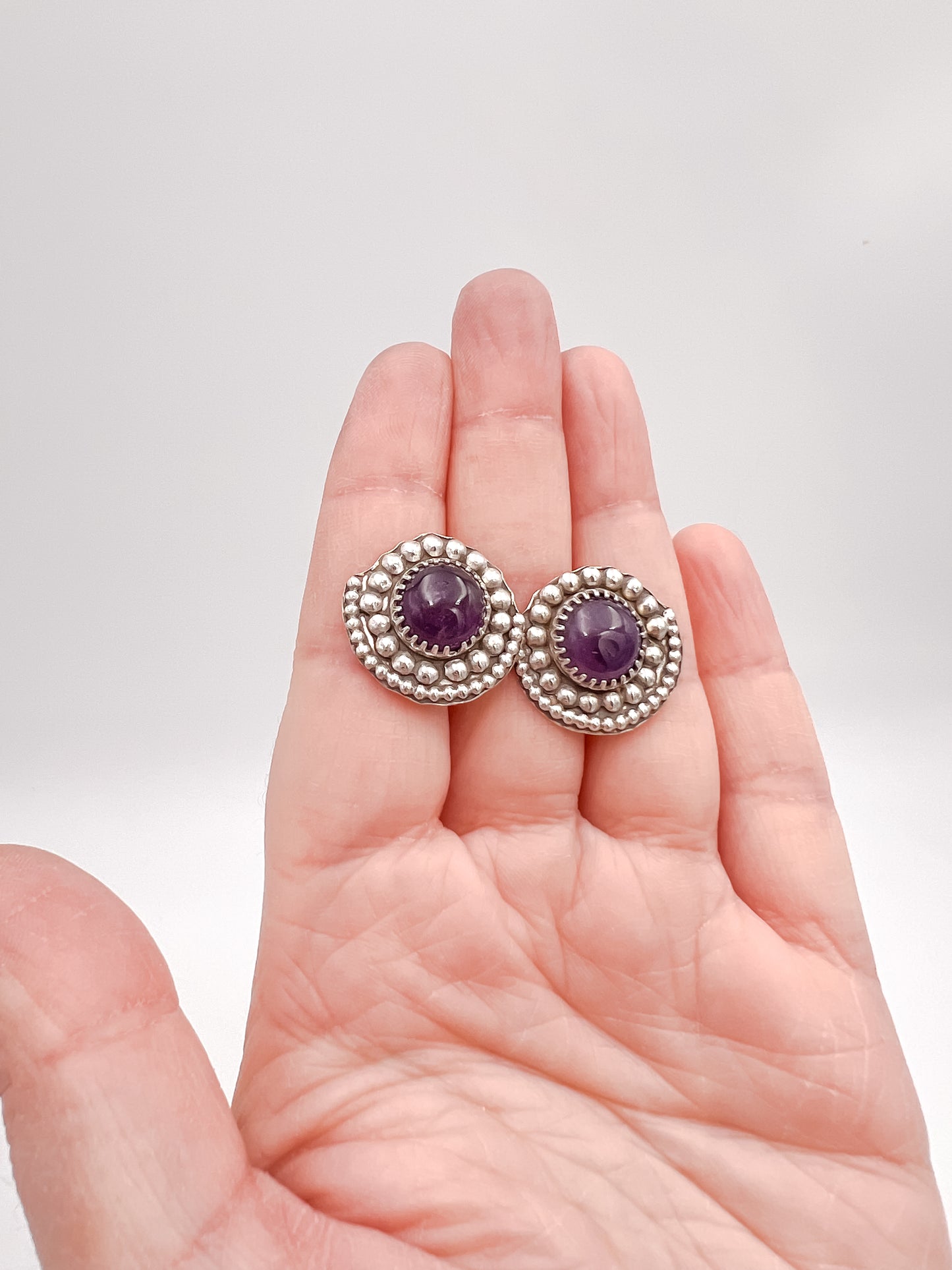 Victorian Burst Amethyst Earrings