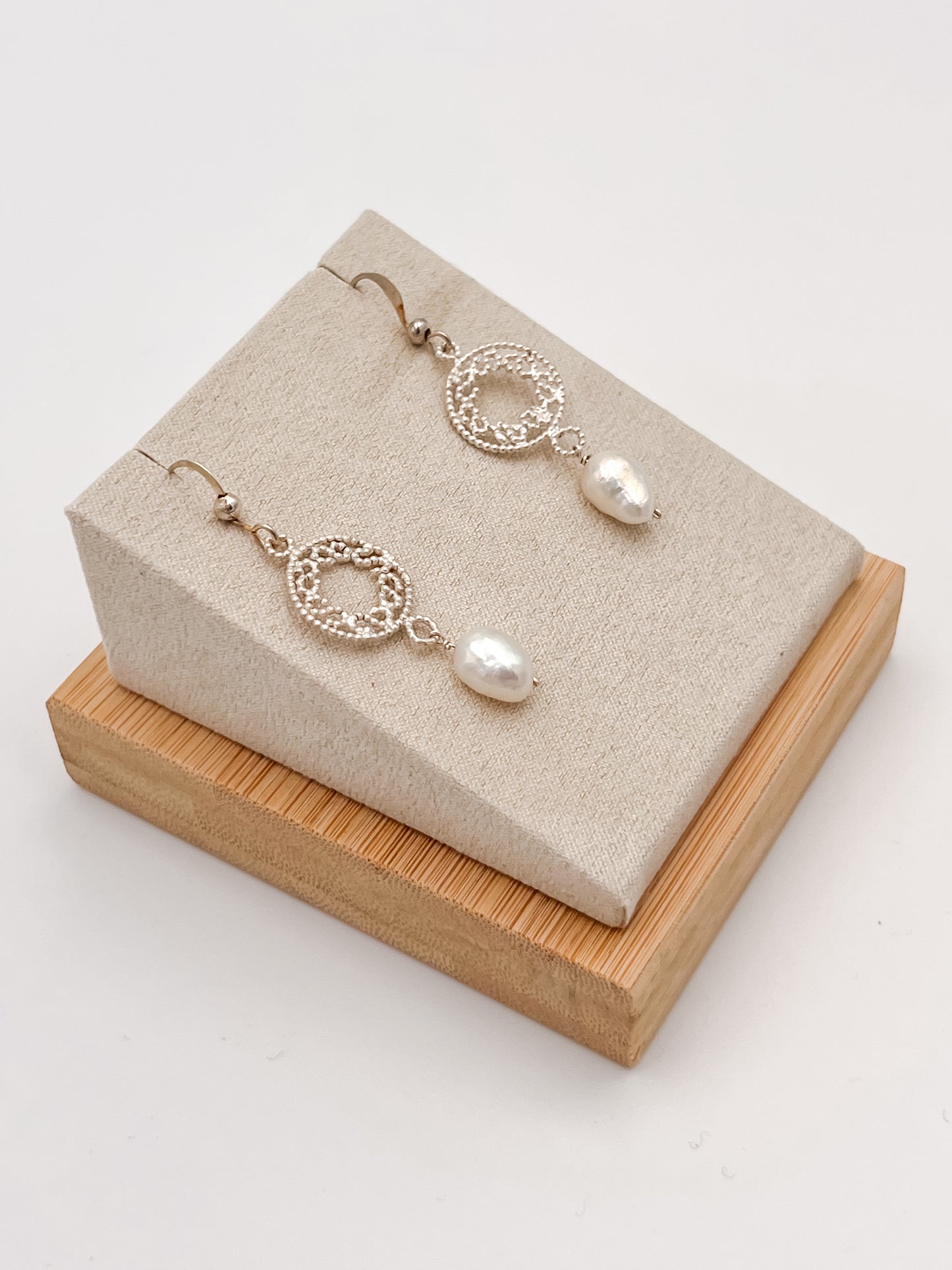 Mandala Pearl Earrings