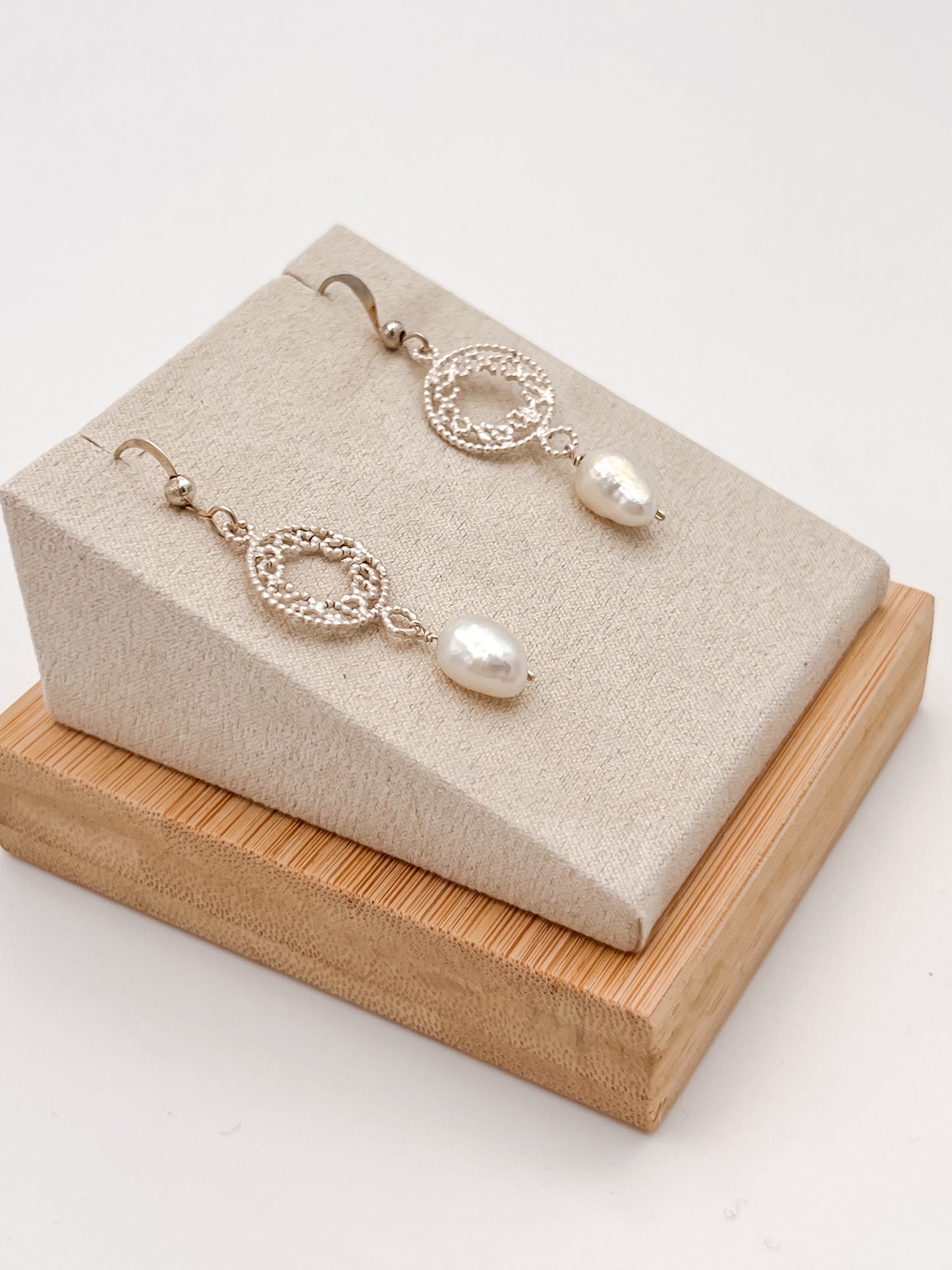 Mandala Pearl Earrings
