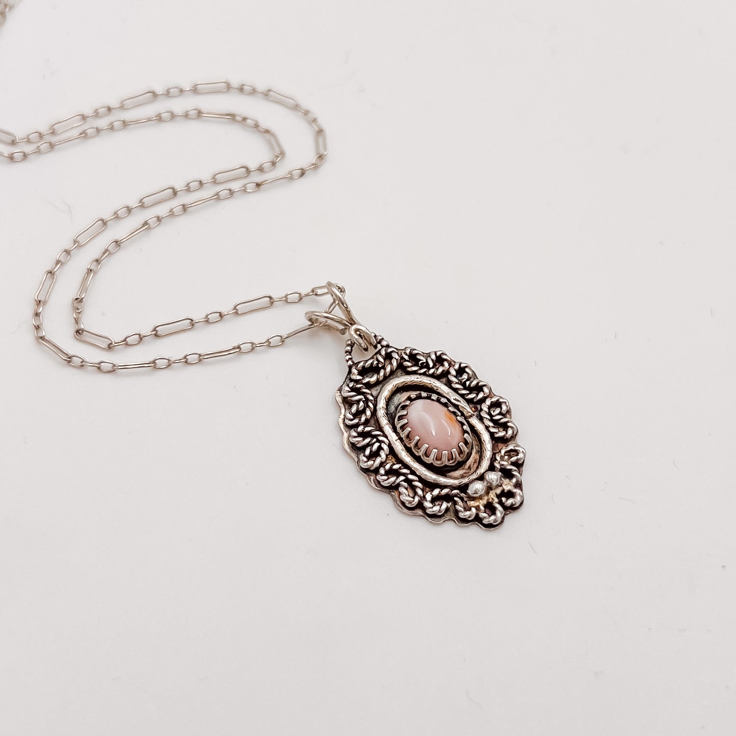 Pink Opal in Sterling - Pendant