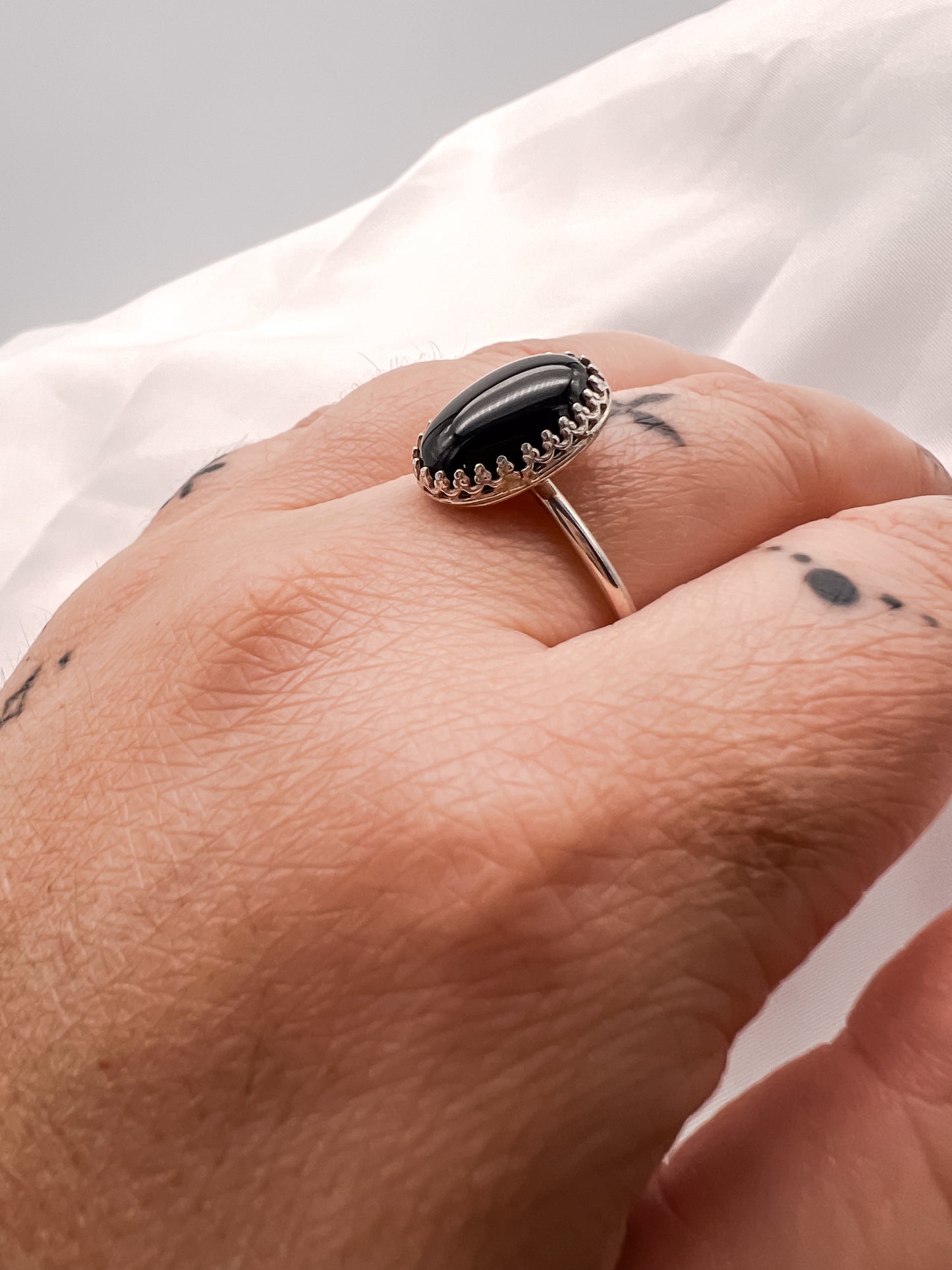 Margo Onyx Accent Ring - Various Sizes