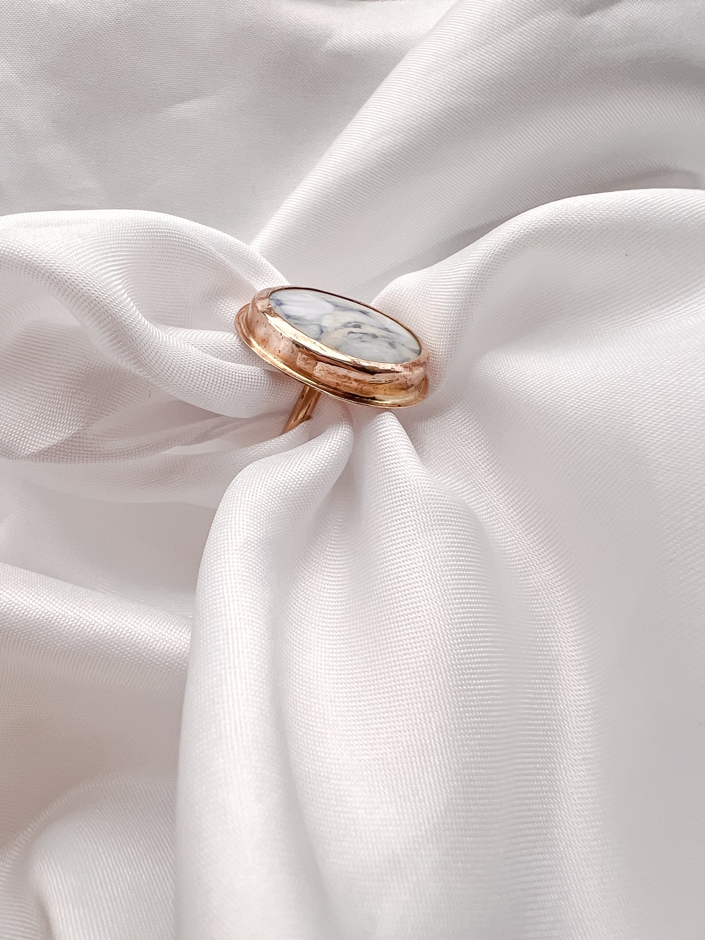 Cloud Mountain Turquoise in 14K GF - Size 3.5