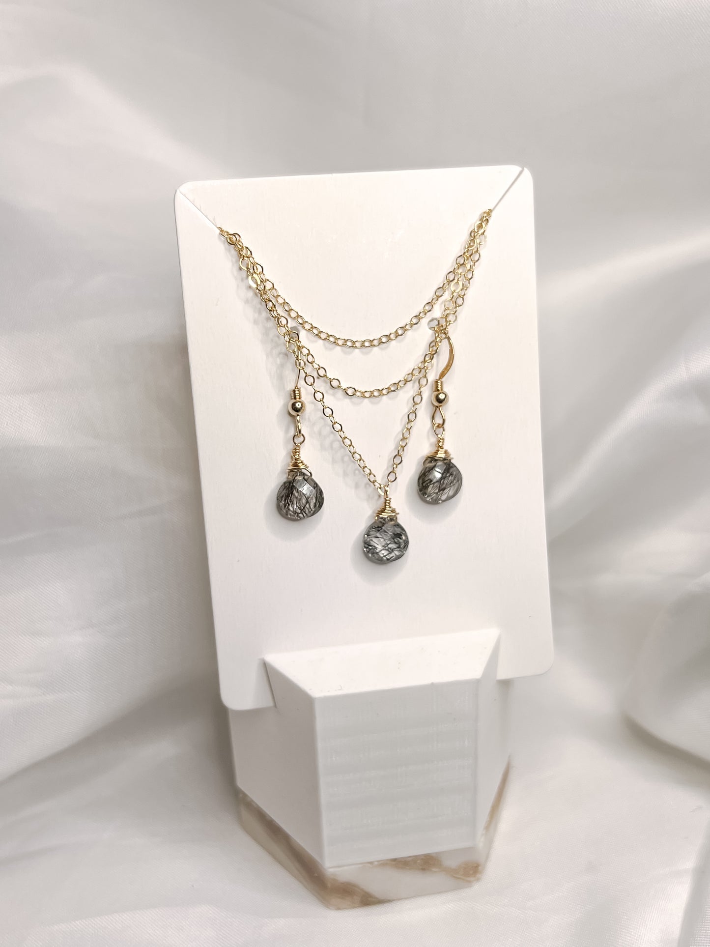 Rutilated Quartz Jewelry Set