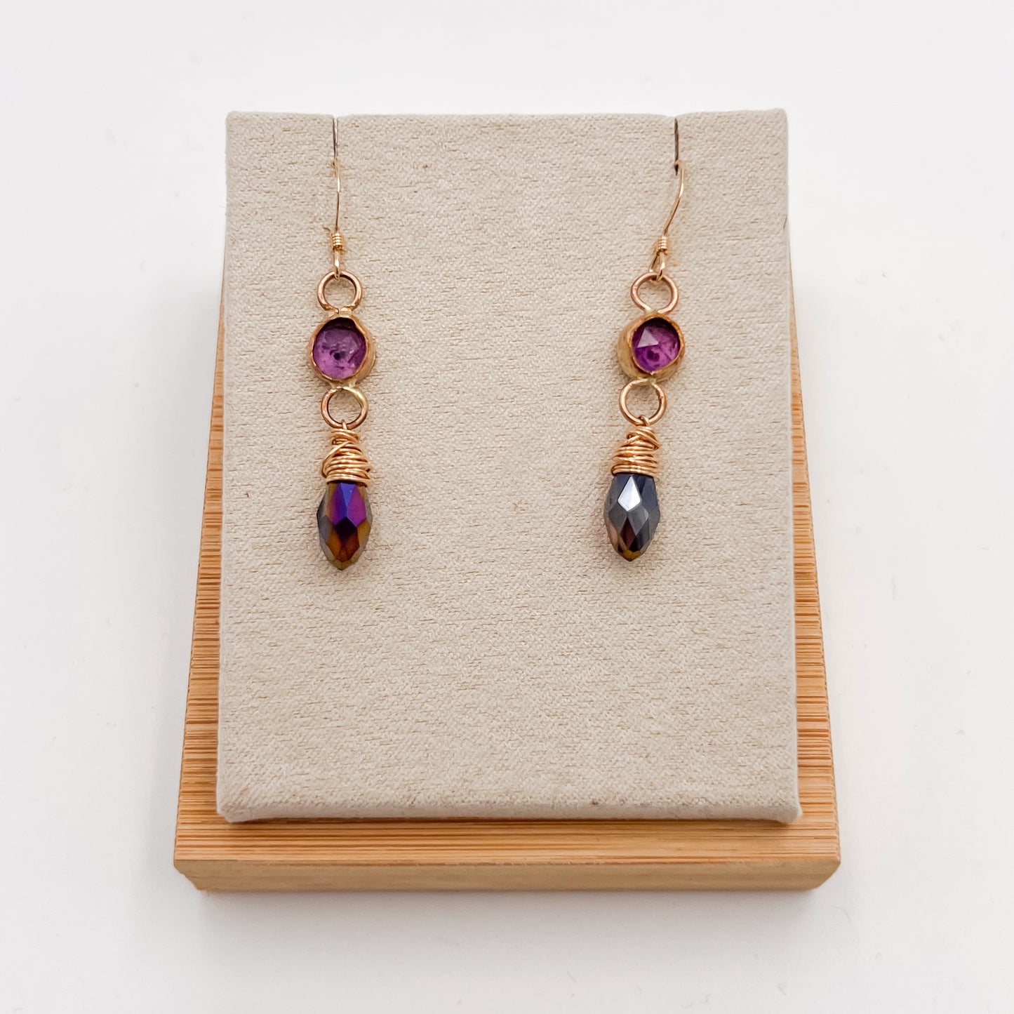 Amethyst in Gold- Dangles