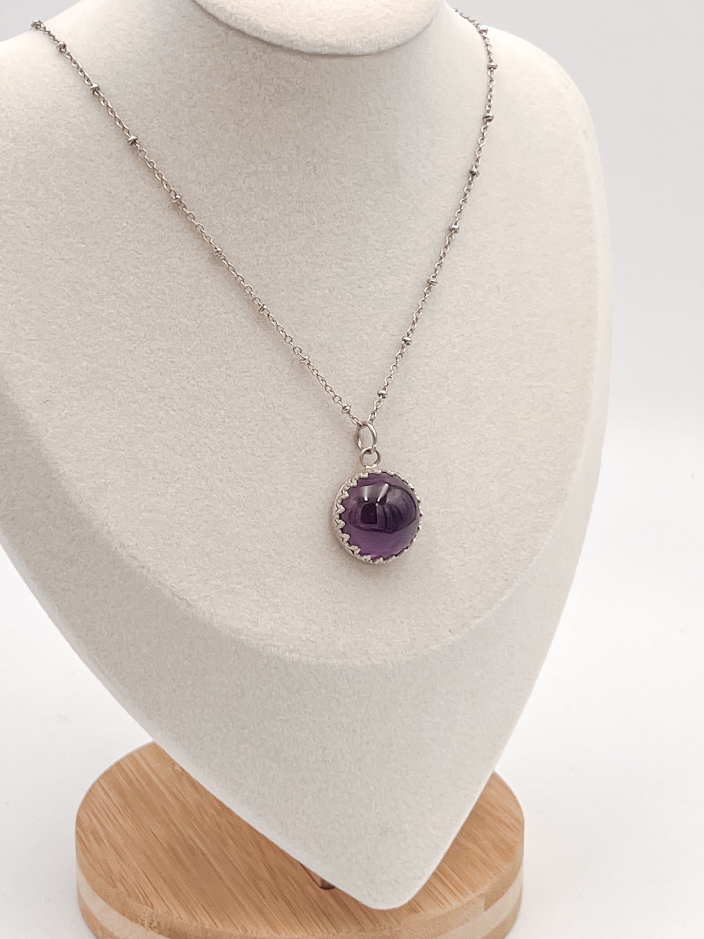 Vintage Silver Amethyst Pendant