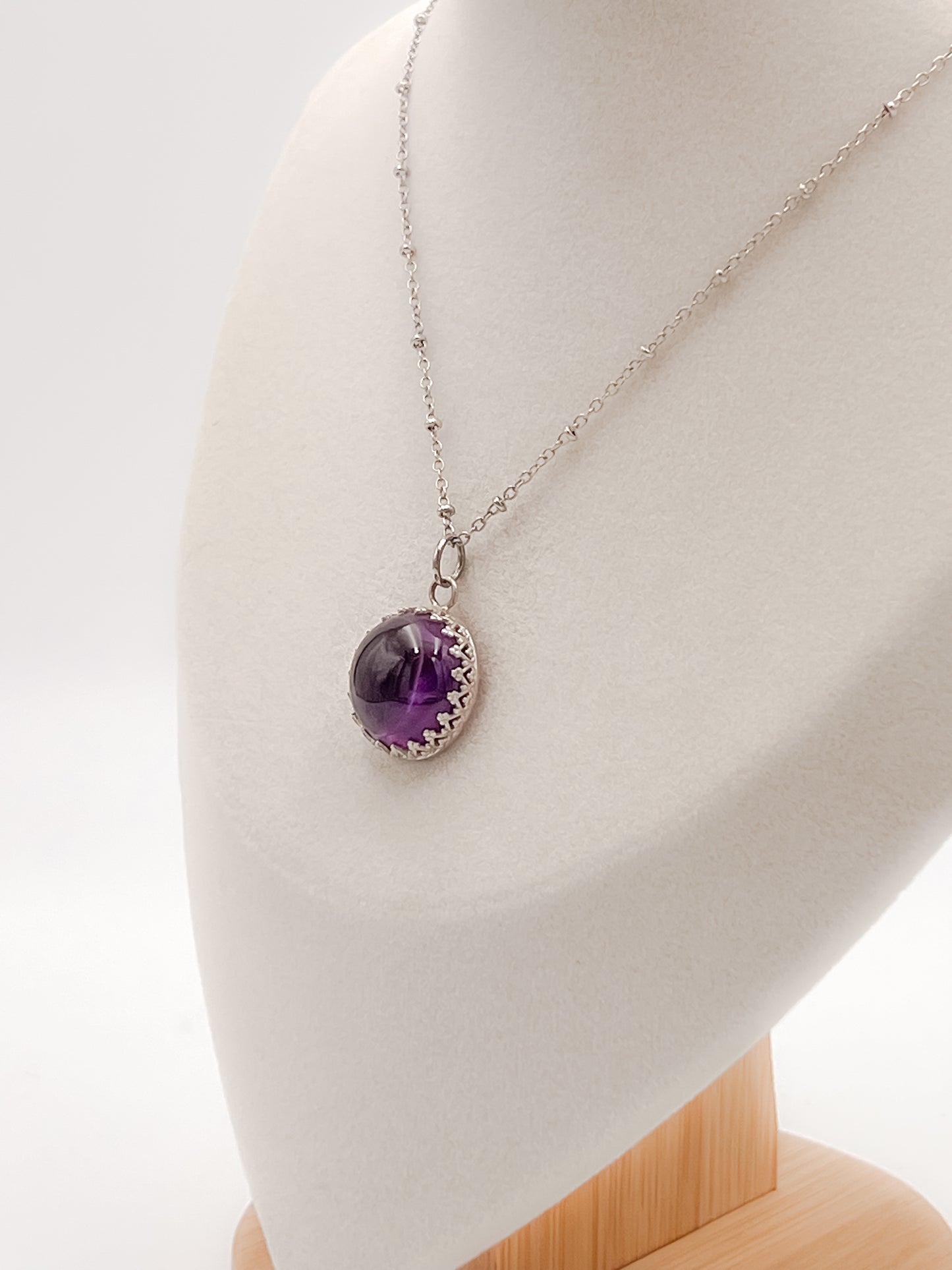 Vintage Silver Amethyst Pendant