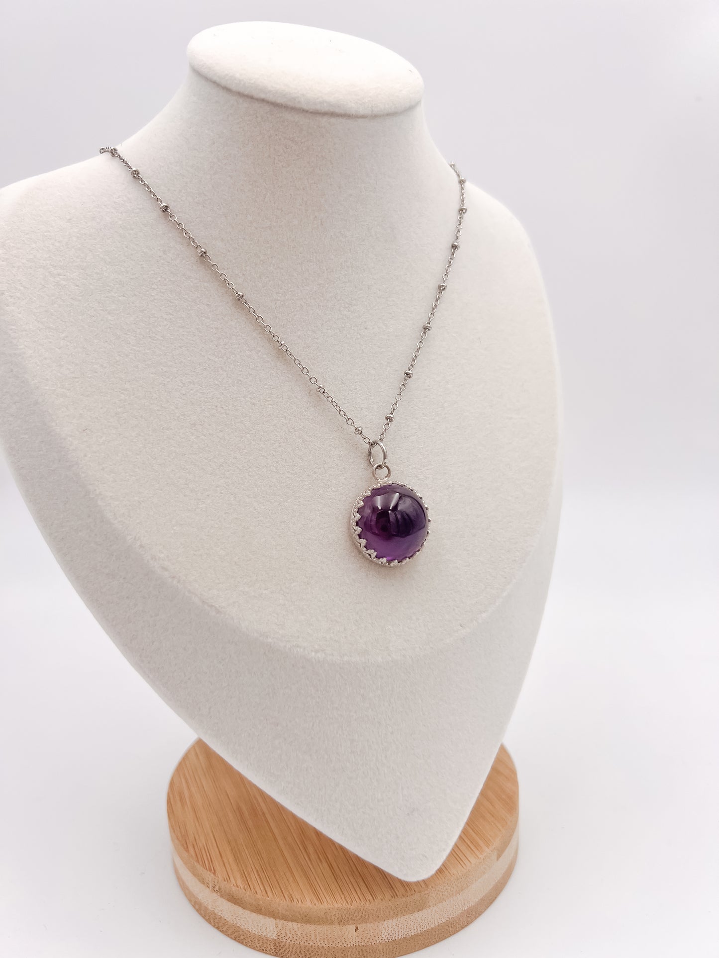 Vintage Silver Amethyst Pendant