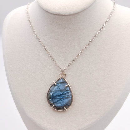 Blue Flame Statement Pendant