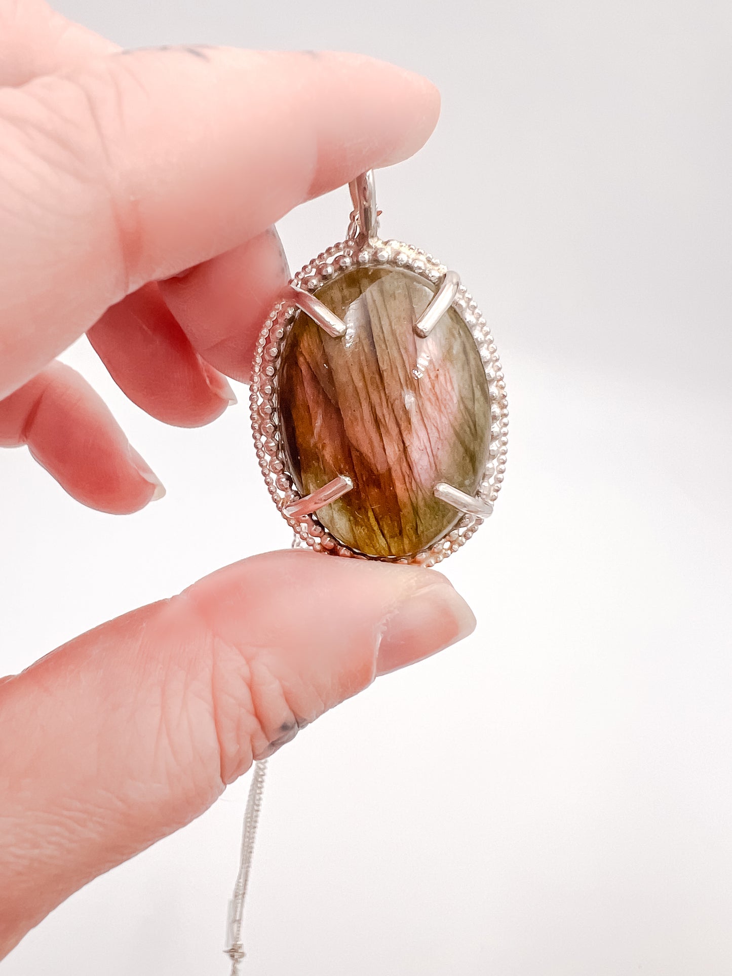 Labradorite in Sterling - Statement Pendant