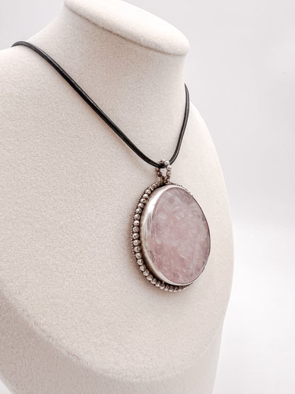 Rose Quartz Statement Necklace