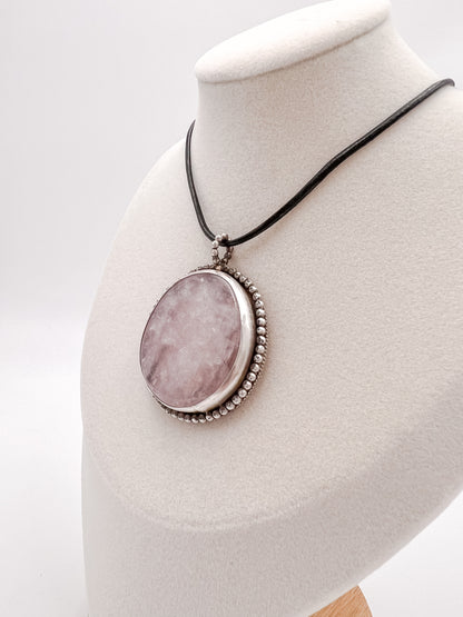 Rose Quartz Statement Necklace