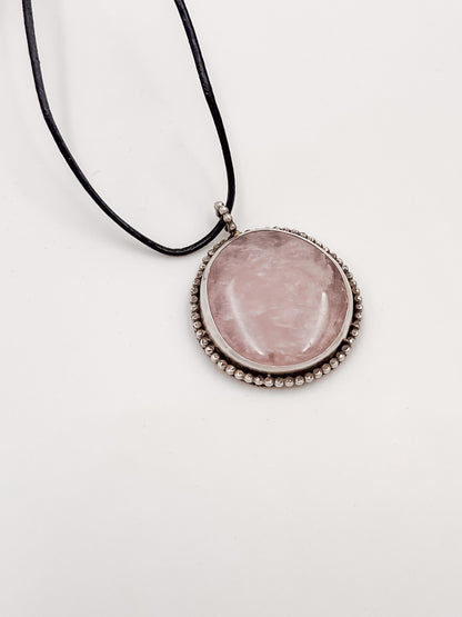 Rose Quartz Statement Necklace