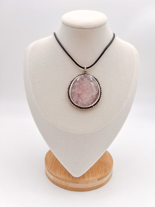 Rose Quartz Statement Necklace