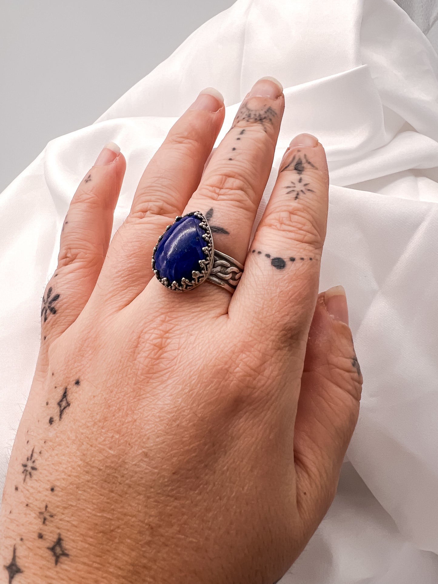 Victorian Lapis in Sterling